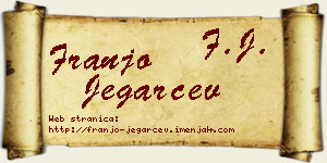 Franjo Jegarčev vizit kartica